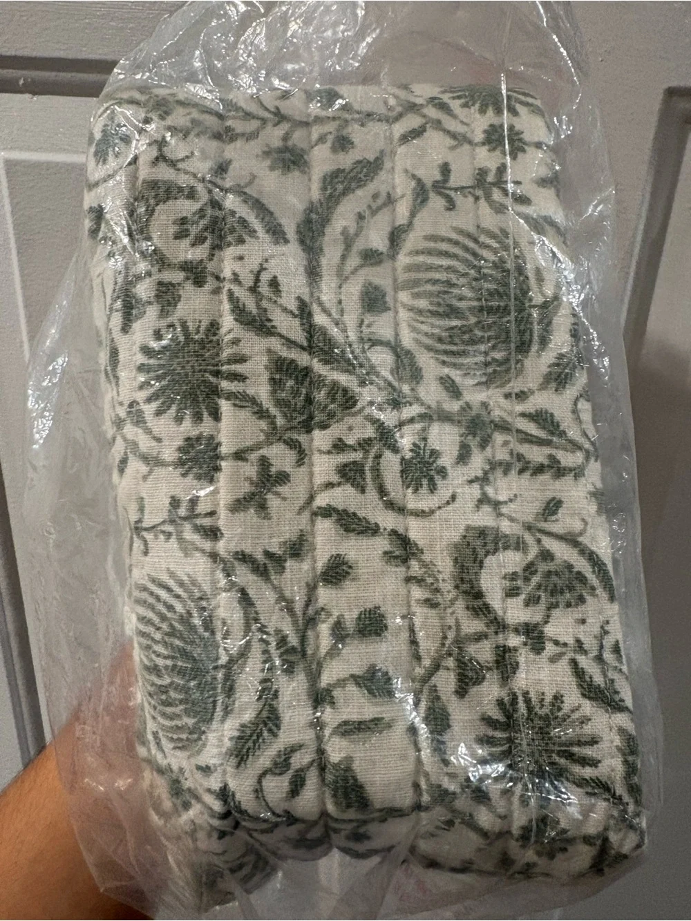 Set of 2 Euro Decorative Border Cotton Slub Print Quilt Shams from Threshold